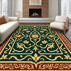 Ornate Floral Scrollwork Pattern Rug
