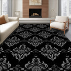 Ornate Floral Damask Pattern Rug