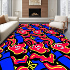Bold Abstract Faces Pattern Rug