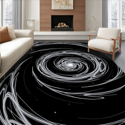 Abstract Swirl Galaxy Pattern Rug
