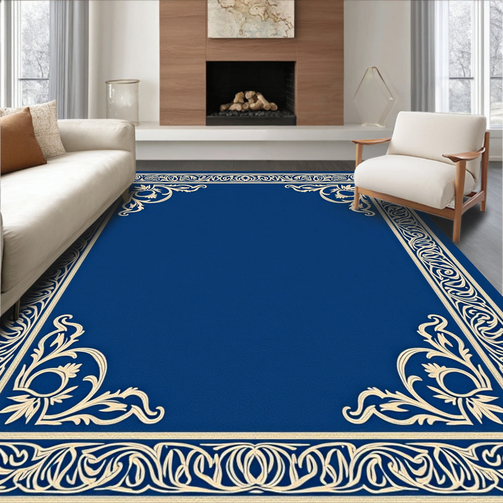 Classic Cream Floral Border Rug
