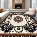 Bold Floral Eye Motif Rug