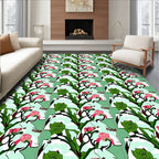 Whimsical Floral Vine Pattern Rug