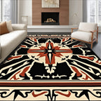Bold Geometric Compass Star Design Rug
