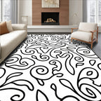 Organic Swirls Pattern Design Rug