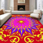 Vibrant Mandala Floral Star Design Rug