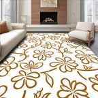 Copper Floral Vine Pattern Rug