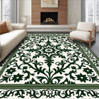 Ornate Floral Scroll Medallion Frame Rug