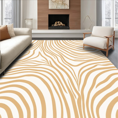 Abstract Wavy Stripe Pattern Design Rug