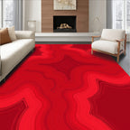 Radiant Red Agate Swirls Rug