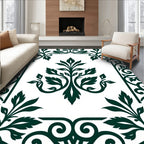 Ornate Vine Scrollwork Pattern Rug