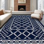 Intricate Geometric Lattice Pattern Rug