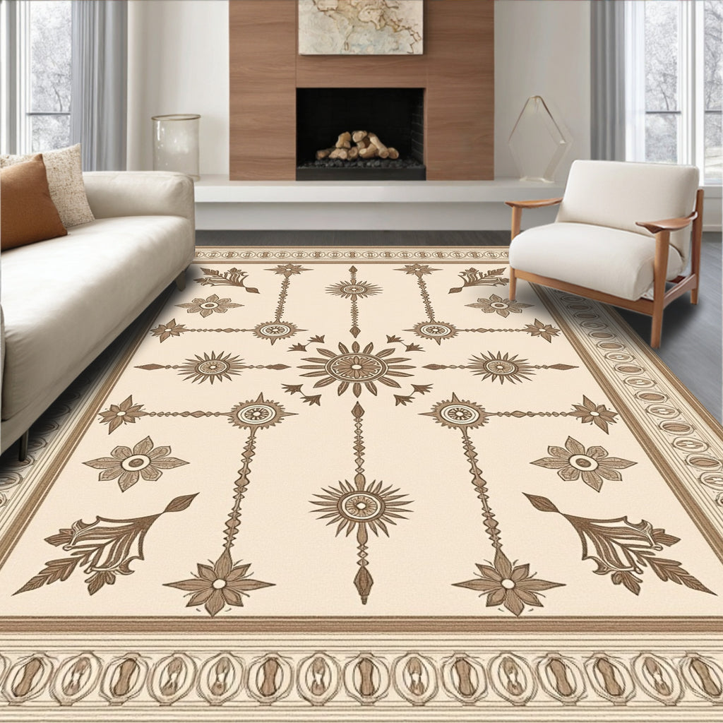 Classic Floral Geometric Medallion Rug