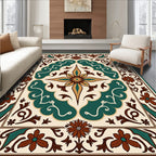 Floral Swirl Inspired Medallion Rug