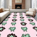 Whimsical Creature Floral Pattern Design Rug