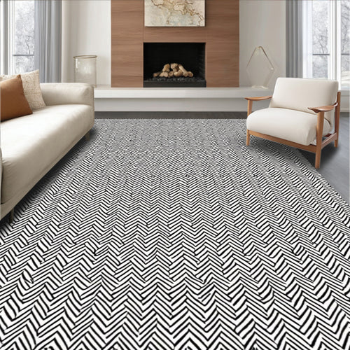 Abstract Zigzag Pattern Rug