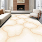 Organic Contour Cream Swirl Pattern Rug
