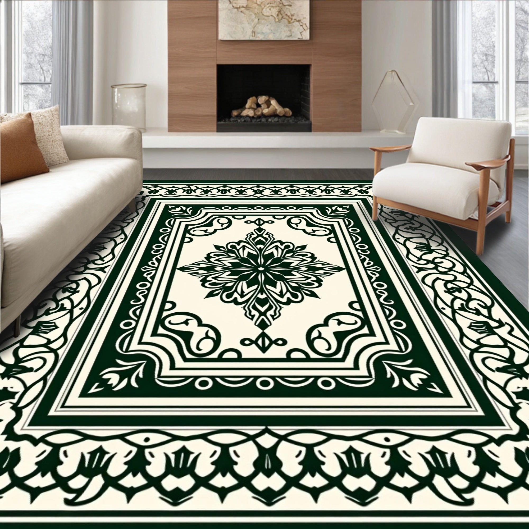 Traditional Elaborate Floral Medallion Rug