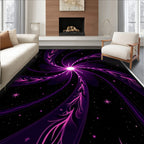 Galactic Swirl Floral Stars Rug