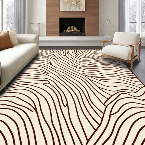 Abstract Organic Flowing Lines Design Rug