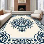 Ornate Floral And Scrollwork Symmetry Rug