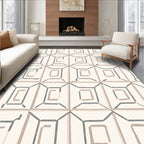 Geometric Square Outline Pattern Rug