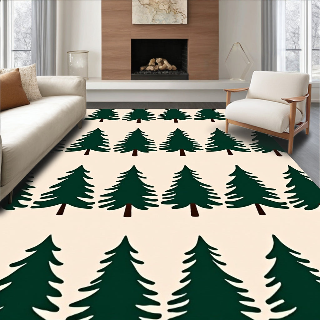 Evergreen Forest Repeat Trees Rug