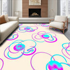 Abstract Swirls Circles Design Rug