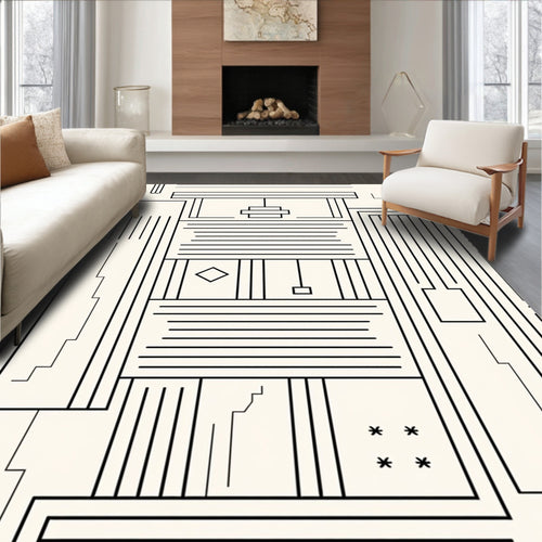 Art Deco Linear Geometric Pattern Rug