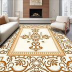 Intricate Paisley Floral Medallion Pattern Rug