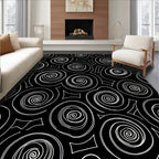 Bold Swirls Abstract Pattern Design Rug