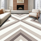 Geometric Chevron Neutral Tones Design Rug