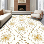 Golden Sunburst medallion Pattern Rug