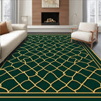 Elegant Geometric Lattice Design Rug