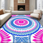 Vibrant Geometric Mandala Pattern Rug