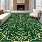 Elegant Floral Swirls Pattern Design Rug