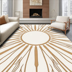 Sunburst Art Deco Style Pattern Rug