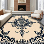 Ornate Mandala Floral Pattern Rug