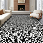 Sharp Linear Maze Motif Rug