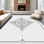 Classic Mandala Outline Art Rug
