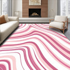 Pink Swirls Abstract Design Rug