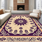 Elegant Mandala Flower Geometric Pattern Rug
