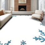 Cool Blue Snowflake Scatter Rug