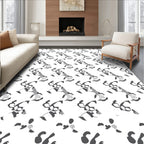 Abstract Skeleton Floral Pattern Rug