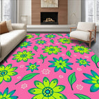 Retro Floral Pattern Rug