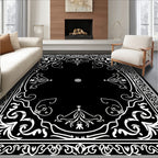 Ornate Floral Scroll Pattern Rug
