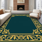 Ornate Floral Golden Border Rug