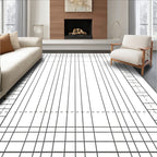 Minimalist Linear Grid Pattern Rug