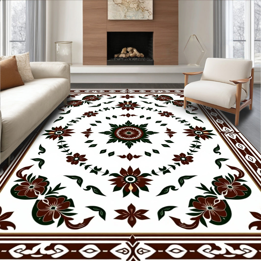 Classic Floral Vine Decorative Rug