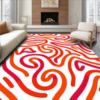 Vibrant Swirls Abstract Pattern Rug